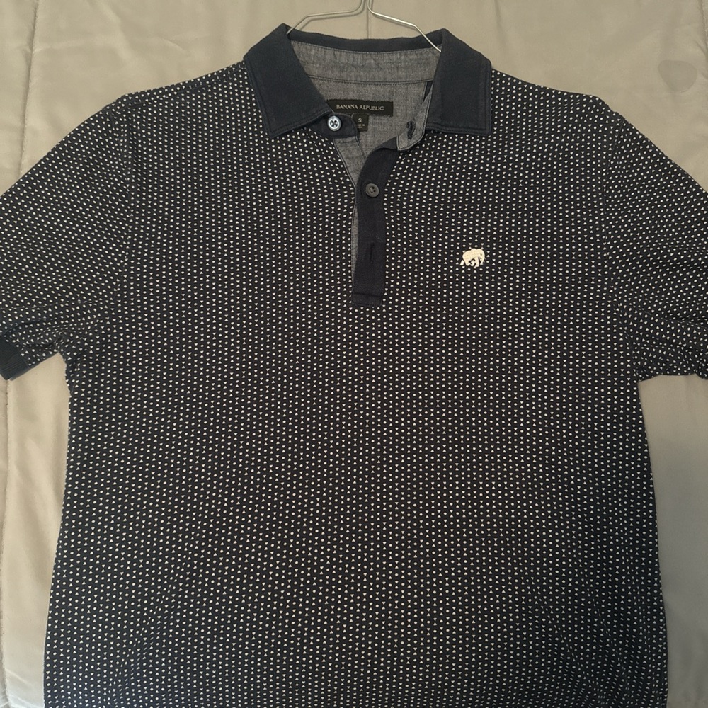 Dark blue and White Polo Shirt